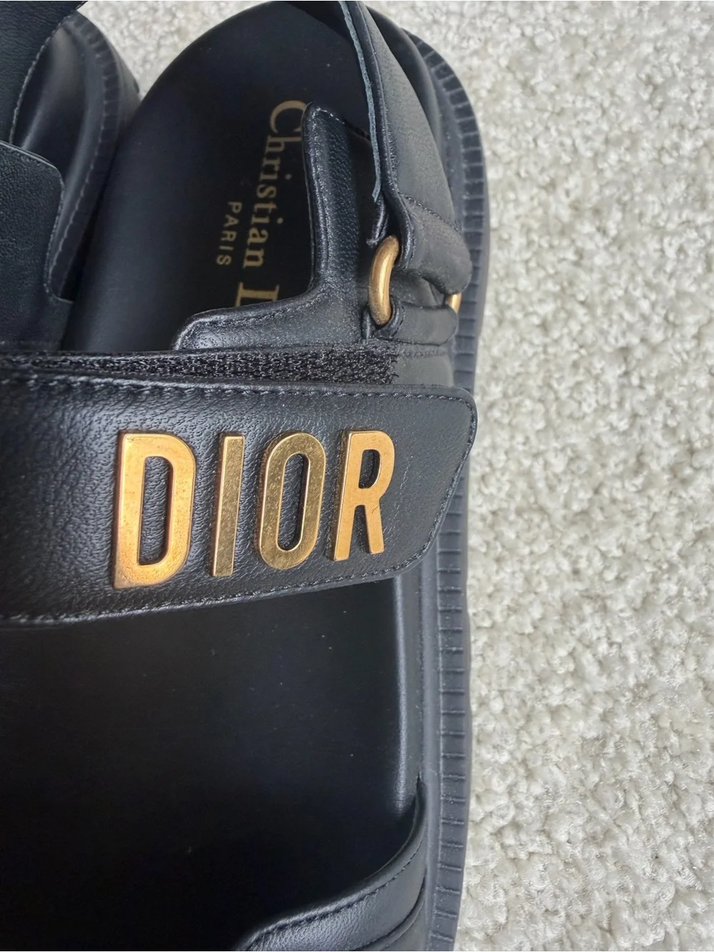 Dioract Sandal size 40 black lambskin